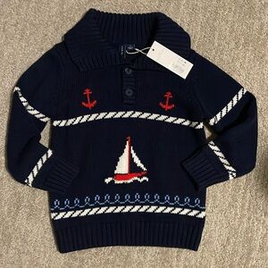 Janie & Jack Shawl Collar Sweater Nautical